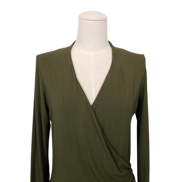 Nomads Hemp Wear Aura Long Sleeve Tee Dark Leaf Green Sz Medium - Picture 2 of 7